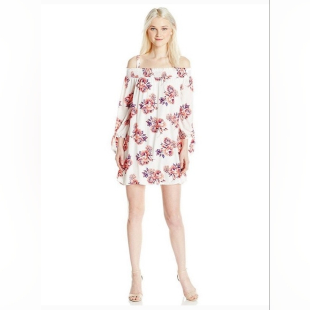 LILY ROSE Floral Print Cold Shoulder Dress
